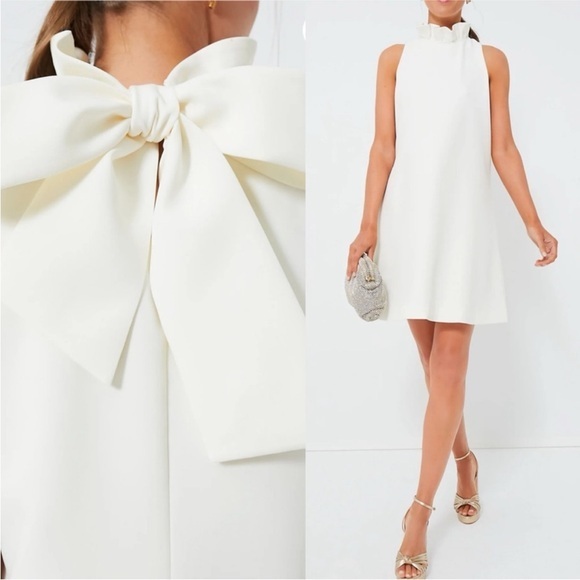 Tuckernuck Dresses & Skirts - Tuckernuck Blythe Mini Dress in White with Bow Back Ruffle